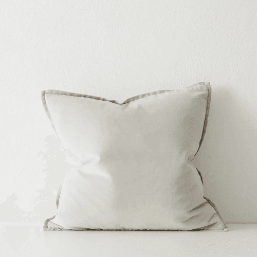 Weave Home Francesca Cushion - Frost | Velvet