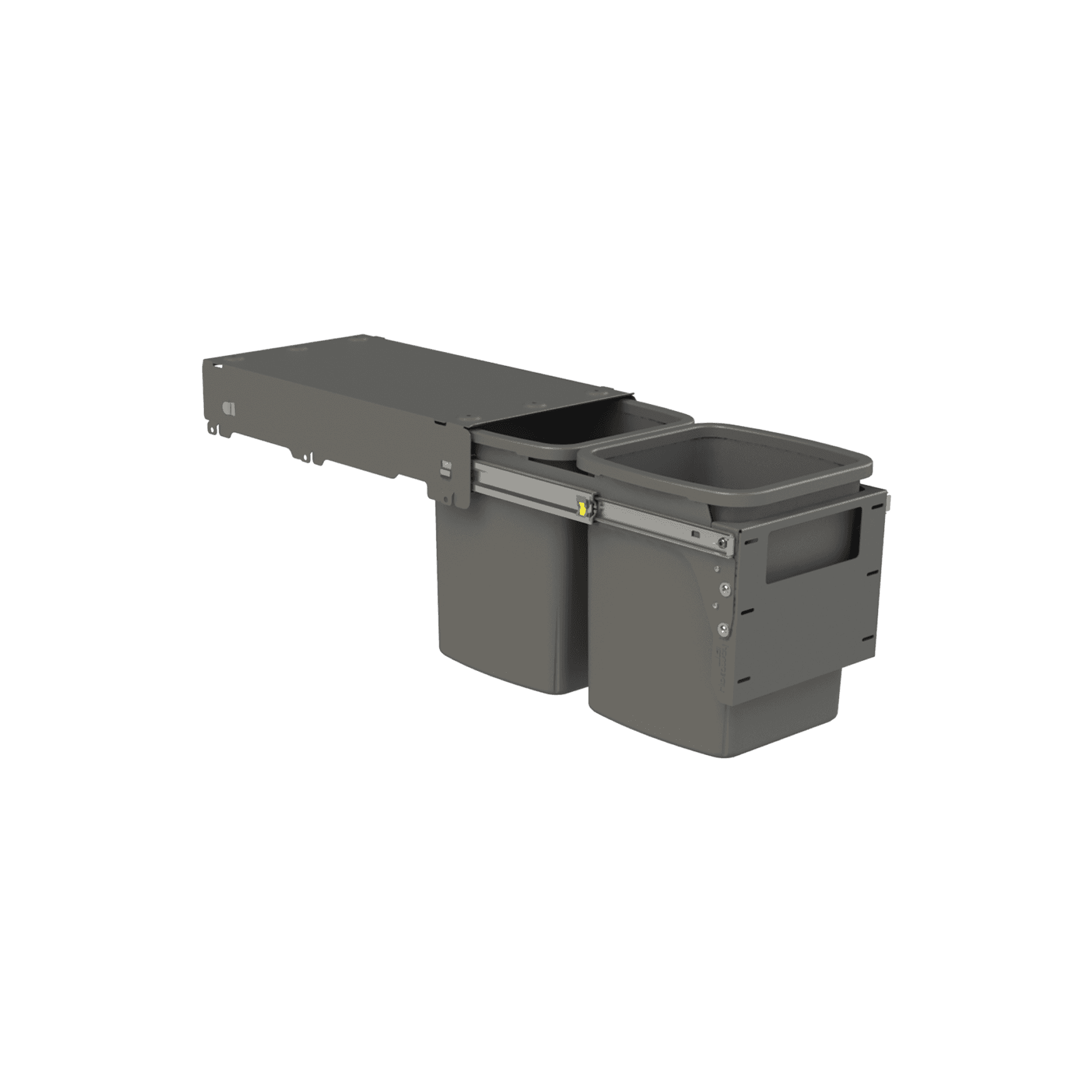 Hideaway Compact Bins 2 x 13L Buckets | Door Pull