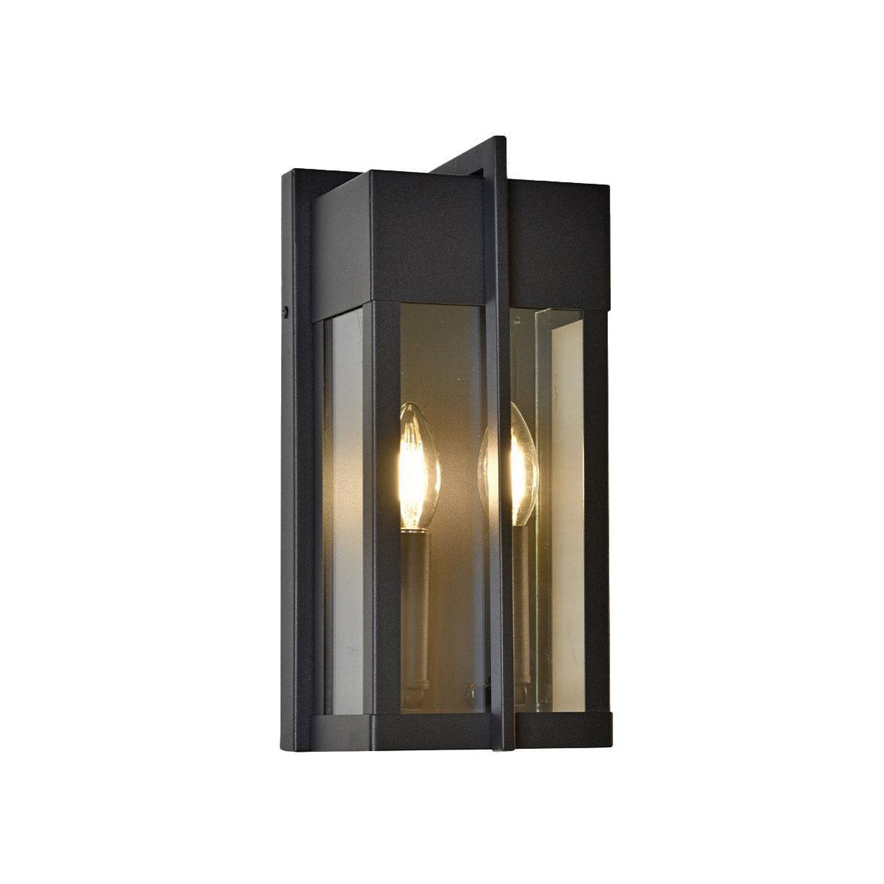 Noctra Collection Outdoor Wall Sconce - 2 Lights - Black