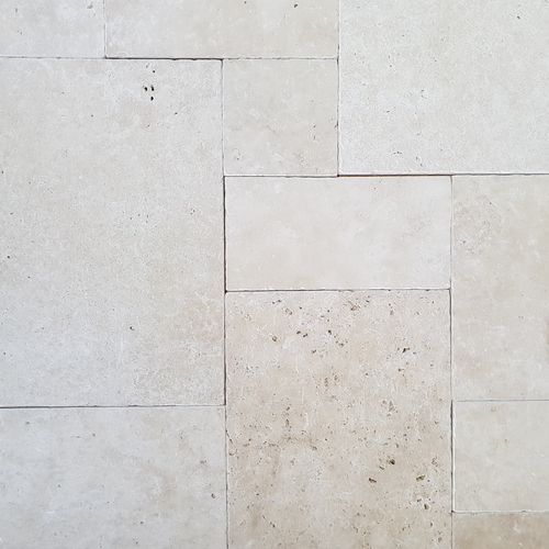 12mm Ivory Travertine French Pattern