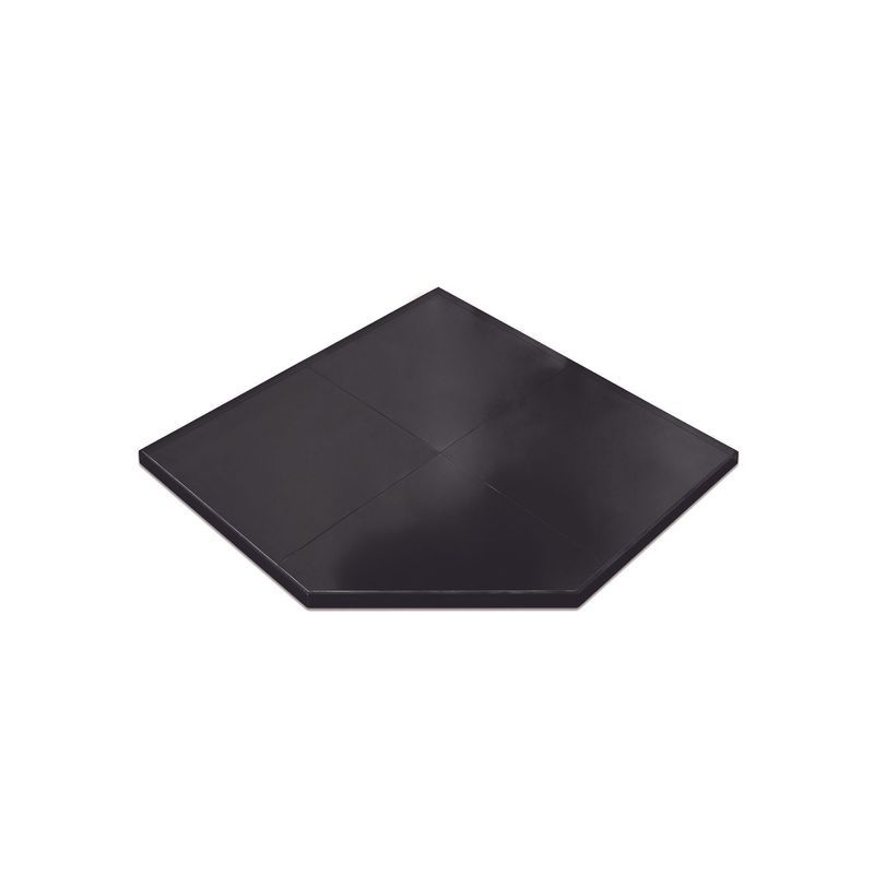 Matte Black Corner Wall Hearth