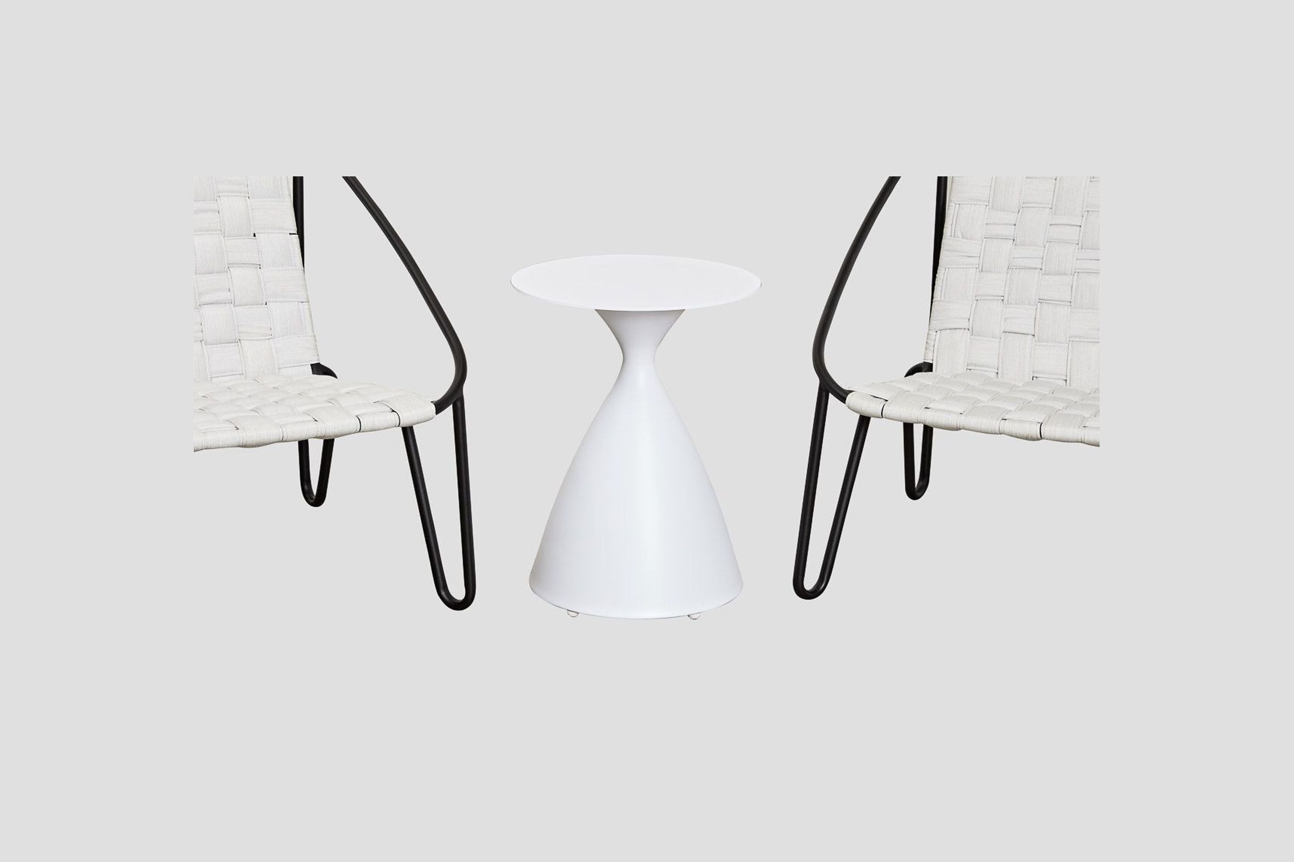 Hourglass Aluminium Side Table