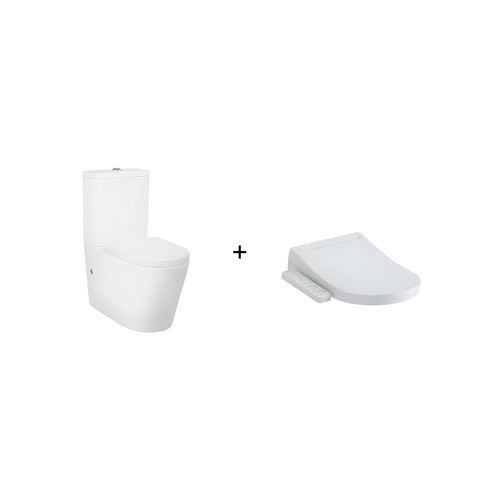 Toto S2 Washlet W/ Side Control And Rimless Btw Toilet Suite Package D-Shaped Gloss White