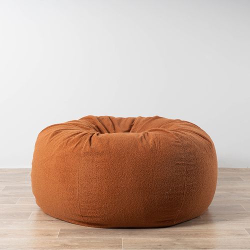 Boucle Fur Bean Bag - Rust