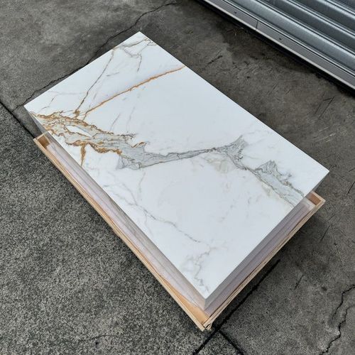Block Coffee Table - Gold Calacatta - Small | Natural Stone Co.