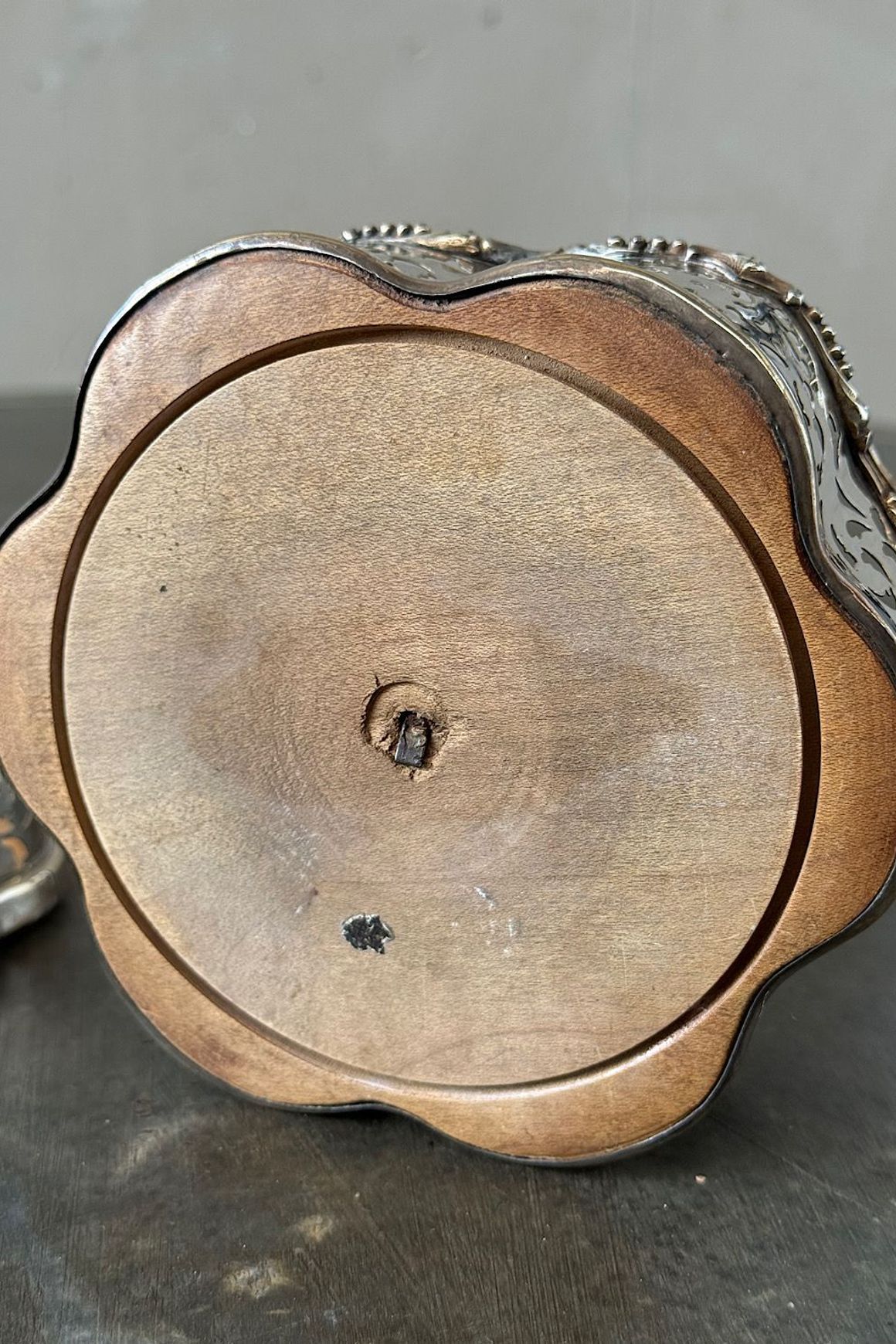 Pair of Silvered Wine Coasters