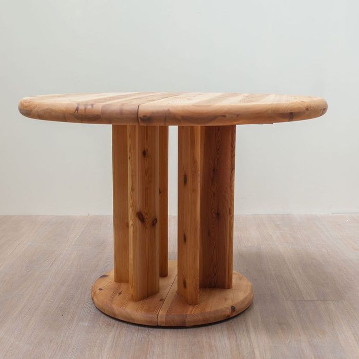 Round Pine Dining Table by Rainer Daumiller