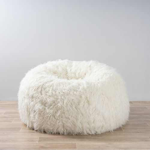 Fur Bean Bag - Cream Shaggy