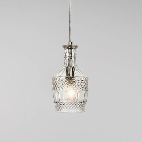 Wine Decanter Glass Pendant Light - Brandy