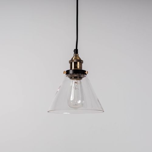 Sophie Glass Pendant Light - Brass