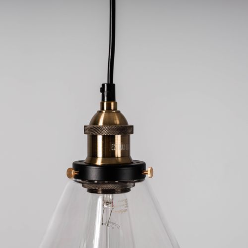 Sophie Glass Pendant Light - Brass