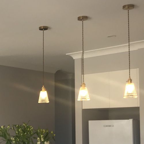 Vintage Glass Pendant Light - Amy