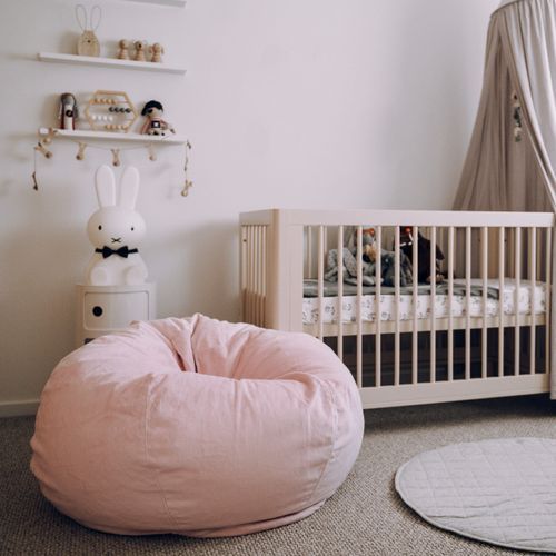 Pierre Fur Bean Bag - Blush Pink