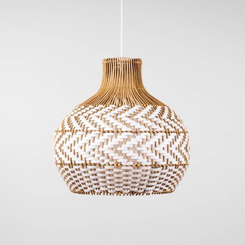 Bondi White Rattan Pendant Light