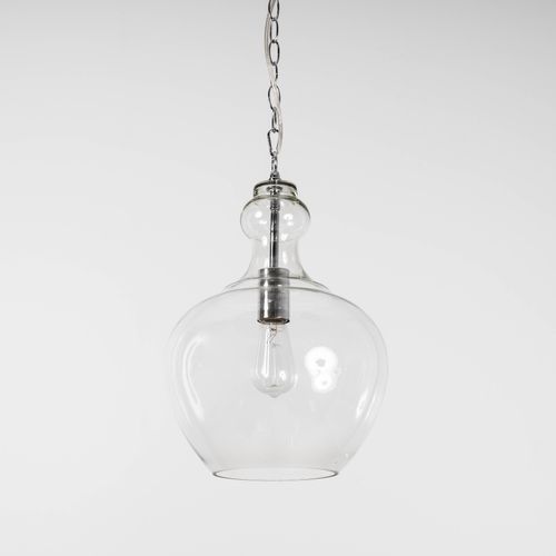Valentine Glass Pendant Light - Chrome