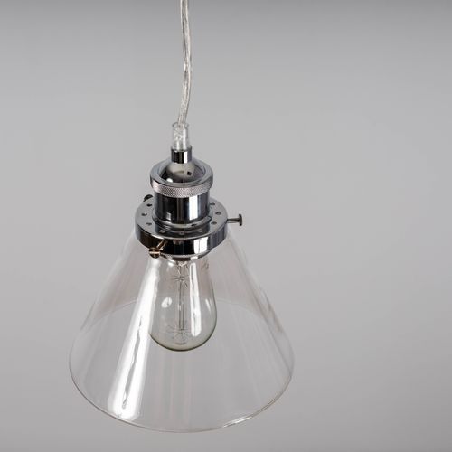 Sophie Glass Pendant Light - Chrome