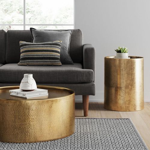 Hammered Barrel Coffee Table - Hudson