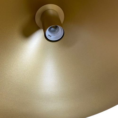 Bailey | Metal Cone Pendant Light - Gold/White