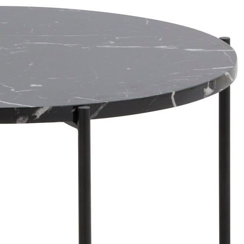 JADEN Side Table Large 60cm - Black & White