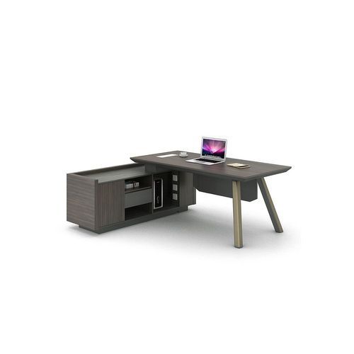 KAISON Executive Desk with Reversible Return 2M - Brown Grey