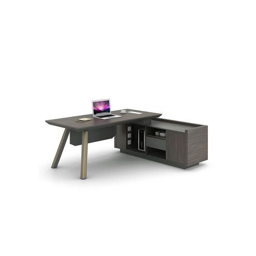 KAISON Executive Desk with Reversible Return 2M - Brown Grey