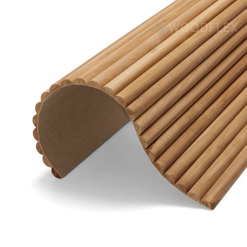 WOODFLEX Flexible Solid Paulownia Wood Slat Wall Panel