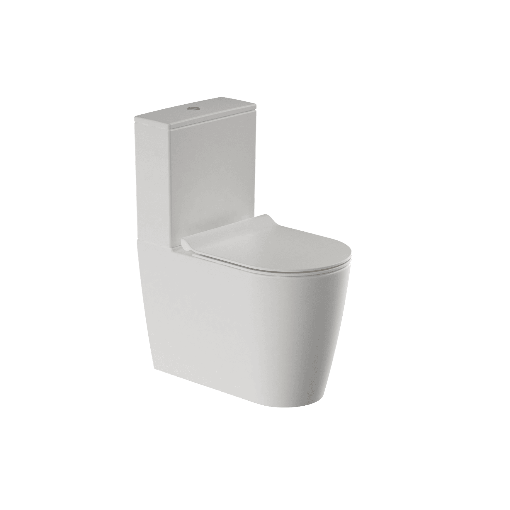 Kube X Rimless Back To Wall Toilet Suite Matt White Slim Seat