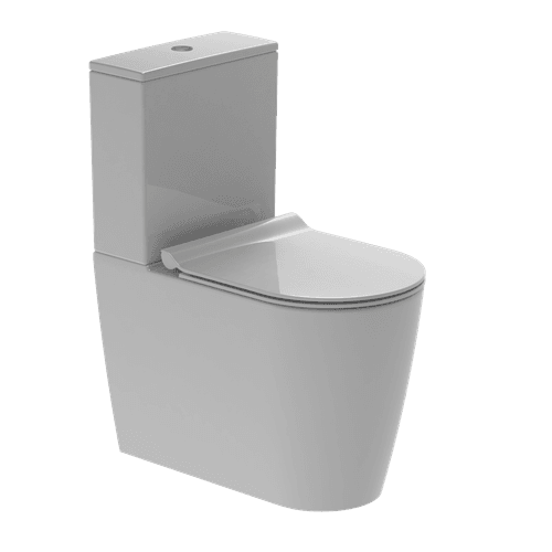 Kube X Rimless Back To Wall Toilet Suite Gloss White Slim Seat