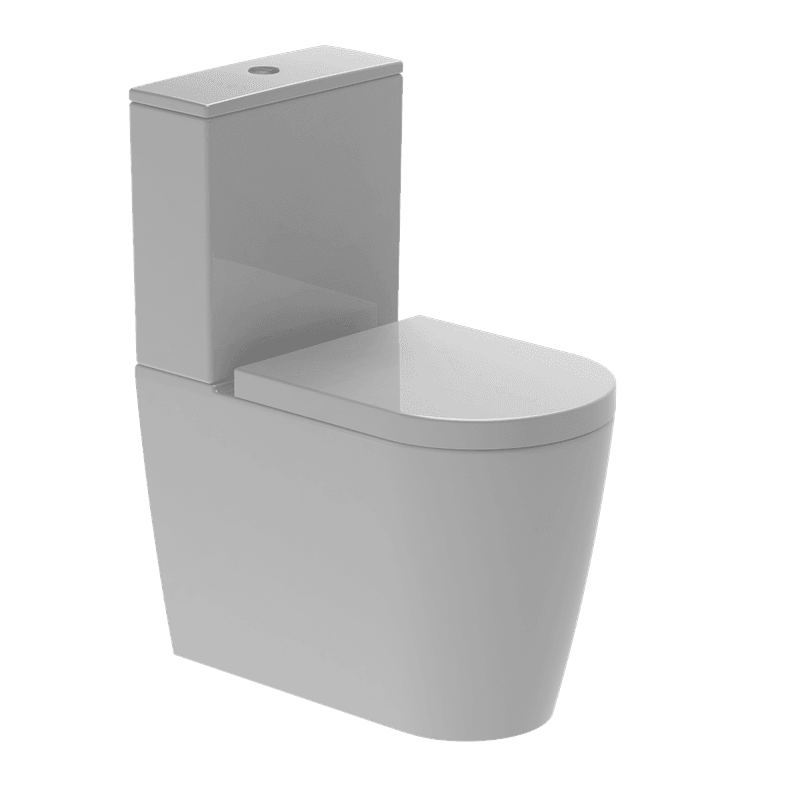 Kube X Rimless Back To Wall Toilet Suite Gloss White Thick Seat