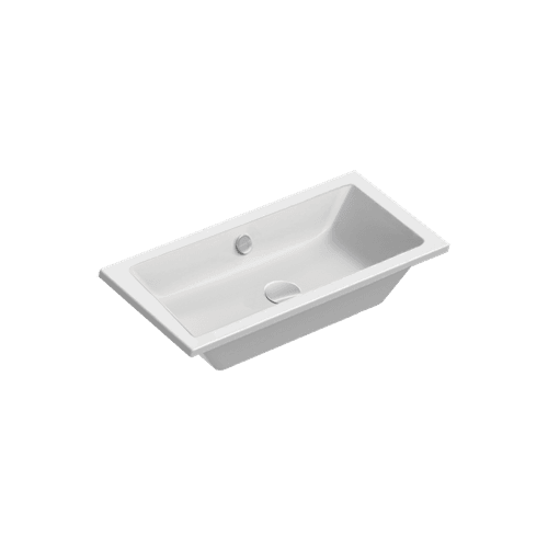 Kube X 80 Inset Basin Matt Gloss White