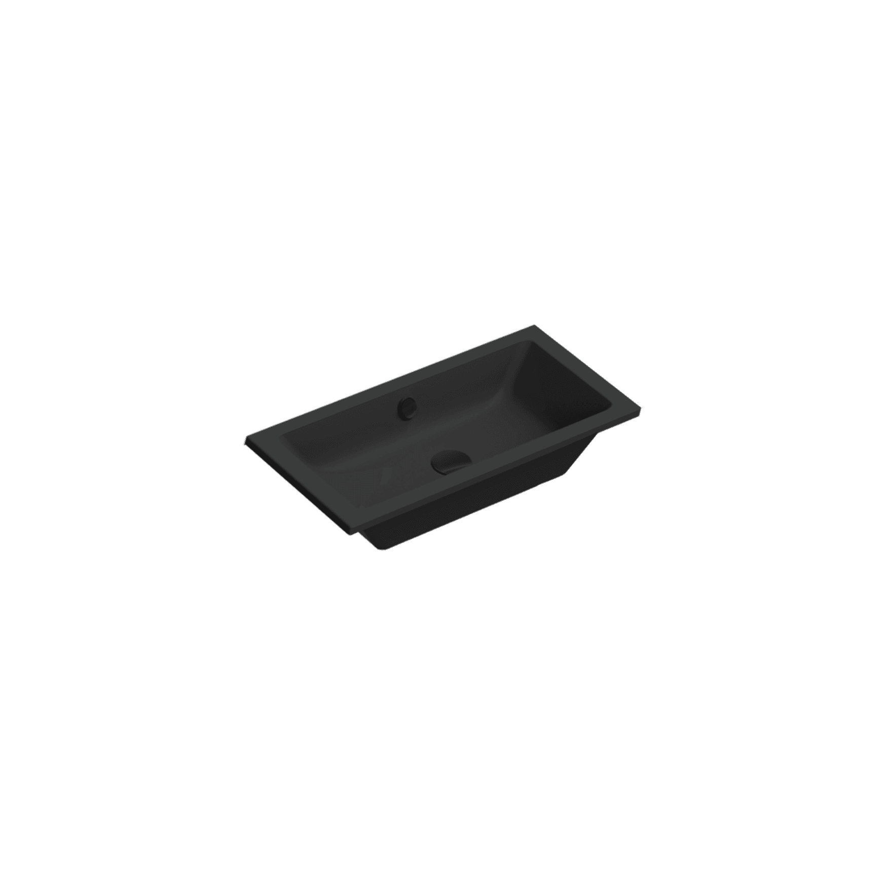 Kube X 80 Inset Basin Matt Black
