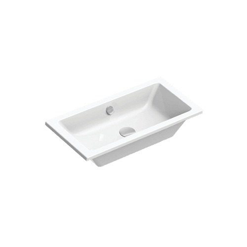Kube X 80 Inset Basin Gloss White