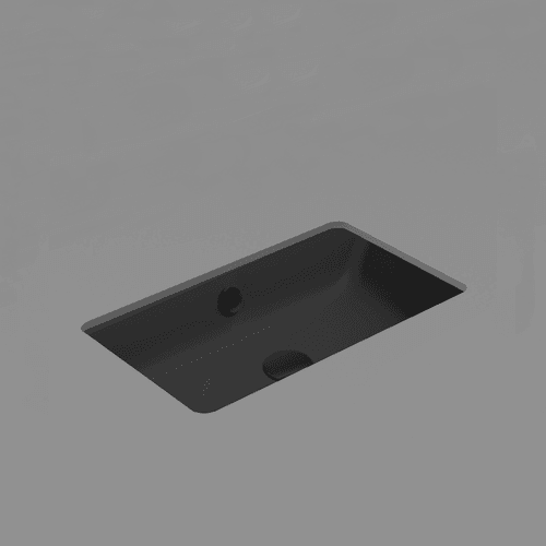 Kube X 80 Undermount Basin Matt Black