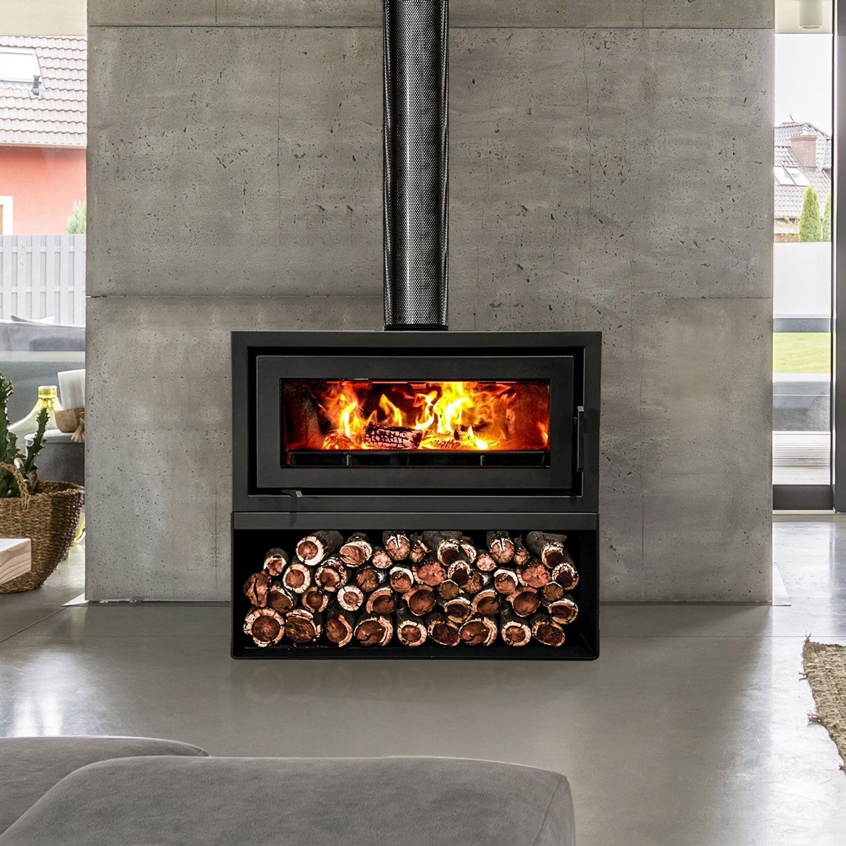 Kemlan Celestial 900 Freestanding Wood Fireplace (No Base)