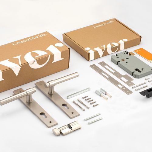 Lever on Backplate with High Security Lock Kit