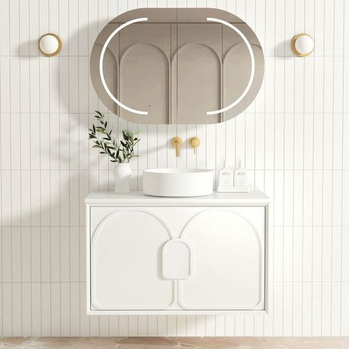 Otti Laguna | Single Bowl Vanity | 900 | Satin White