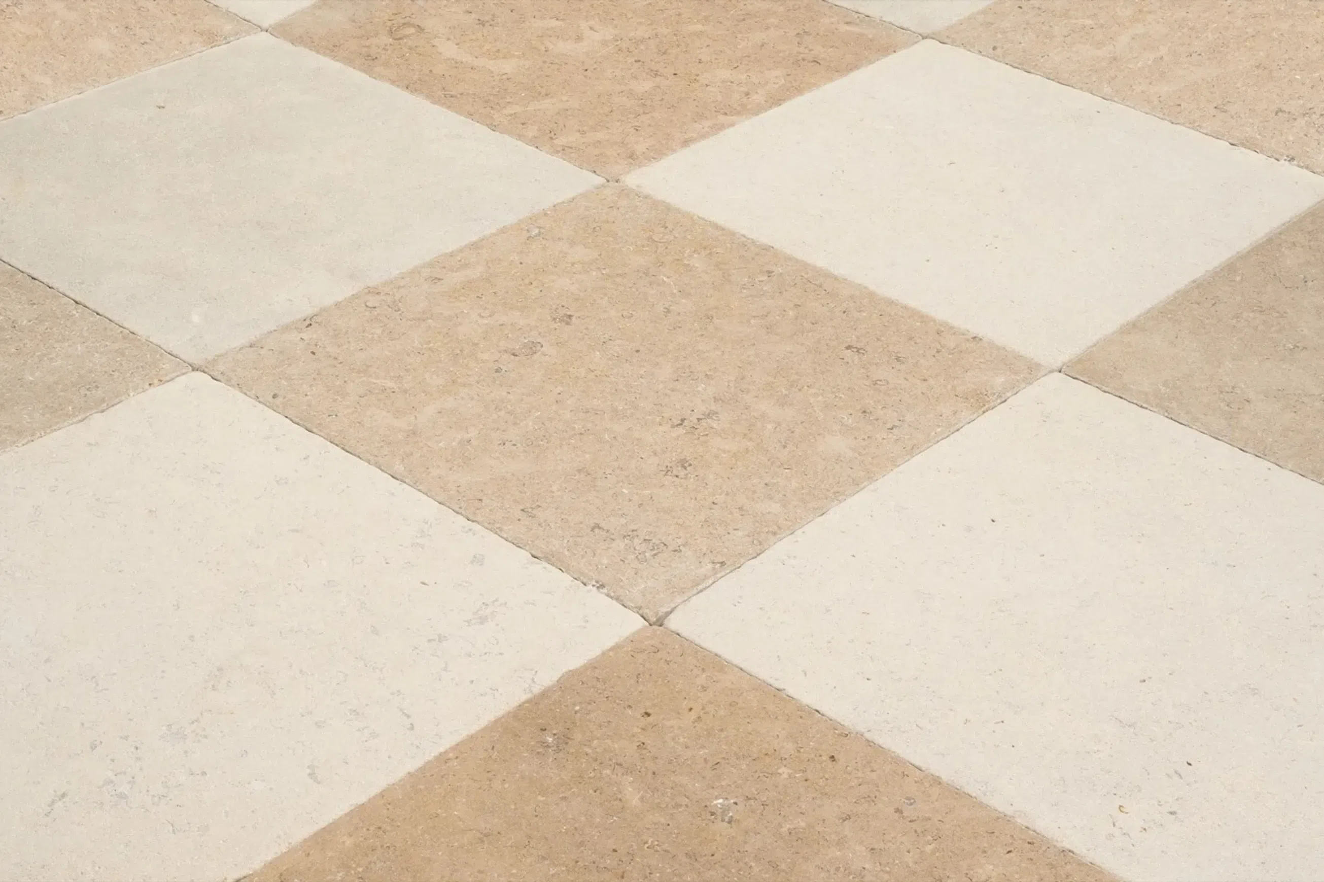 Lunara Limestone Checkerboard Tiles