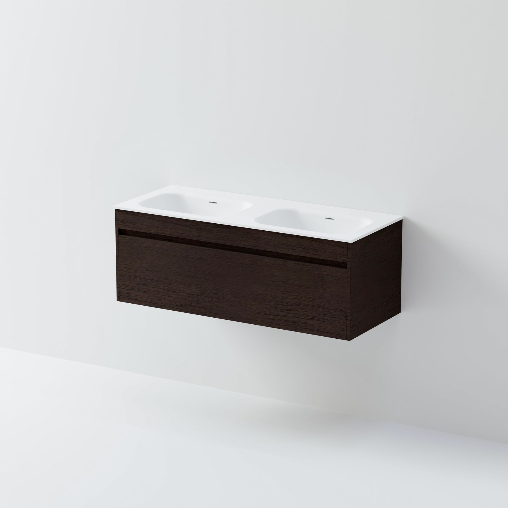 CODE Luxe 1200 Wall Hung Double Basin Vanity | Single Drawer