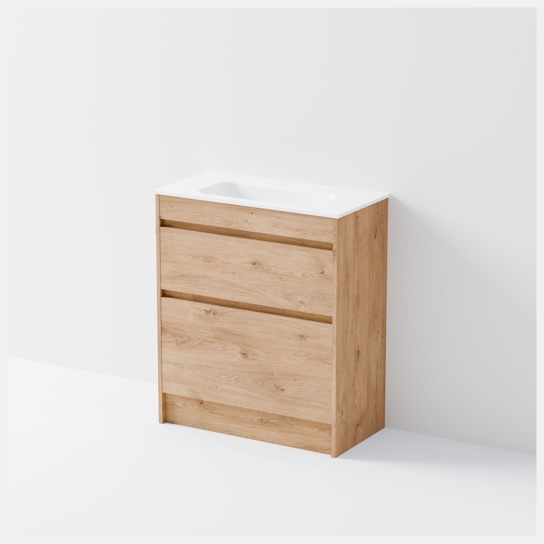 Luxe 750 Slim Floorstanding Vanity | 2 Drawer