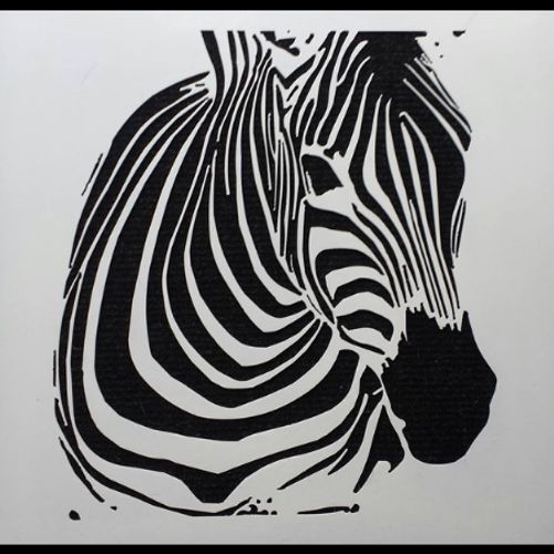 Lone Zebra Metal Wall Art
