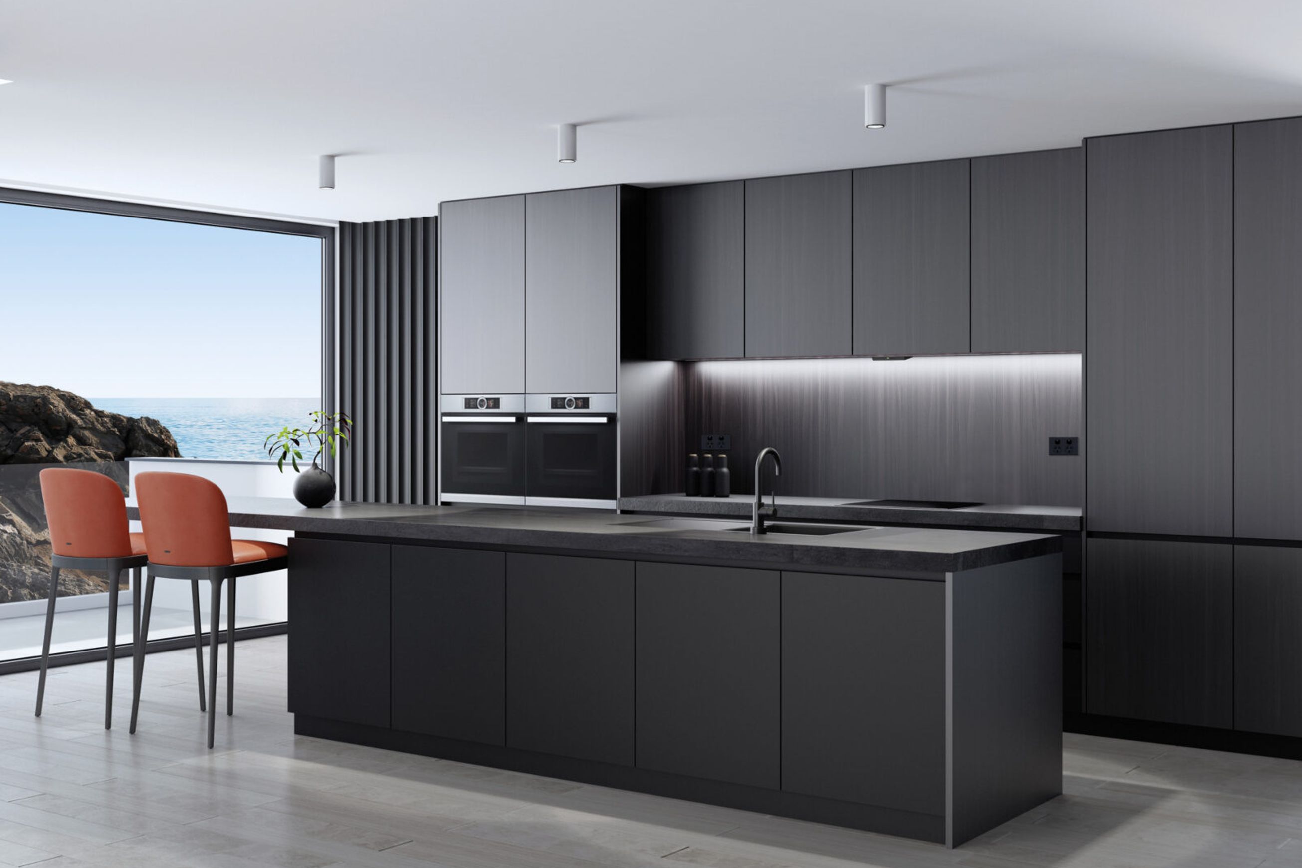 Lucia Black 600mm Undermount Rangehood