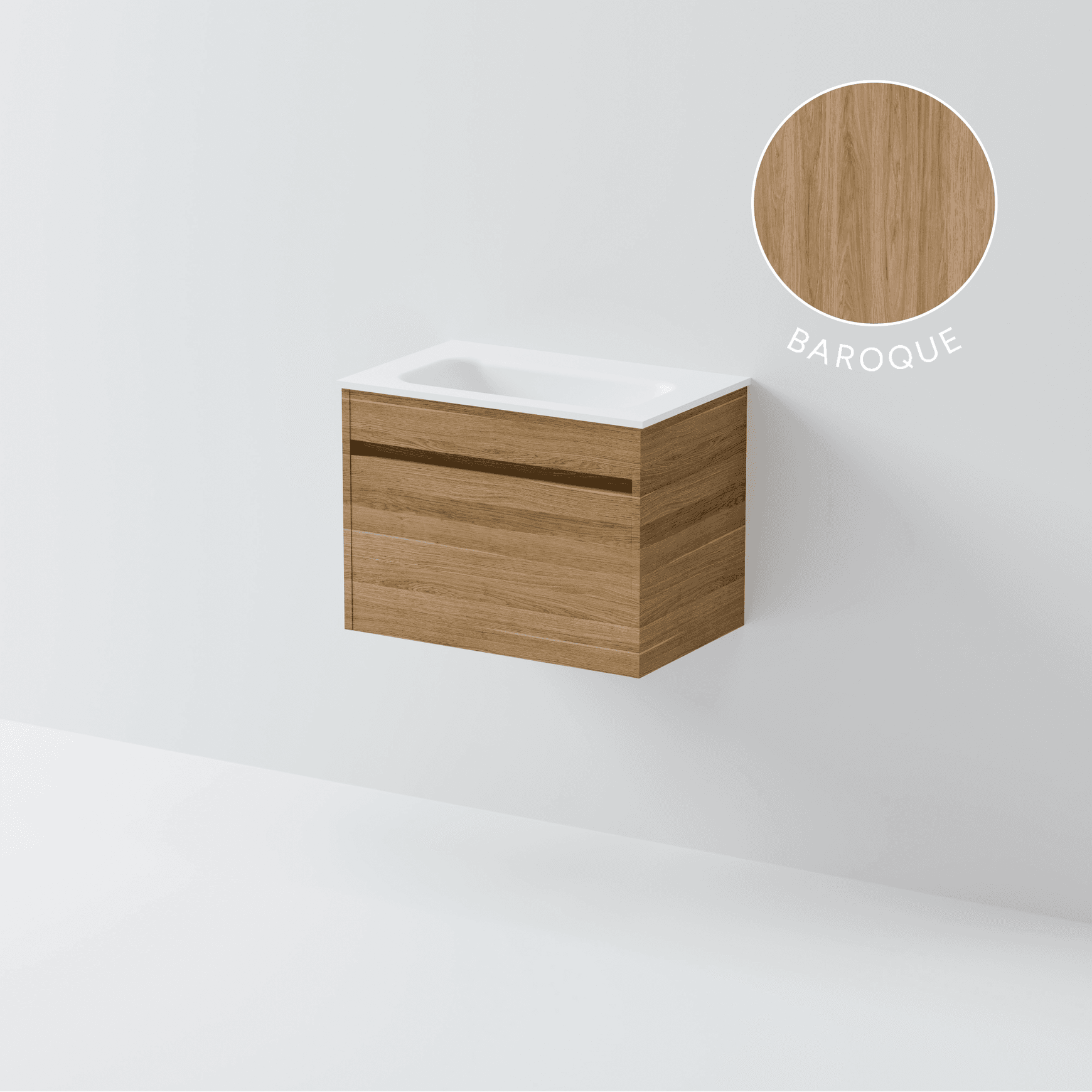 Luxe 600 Slim Wall Hung Vanity | 1 Drawer
