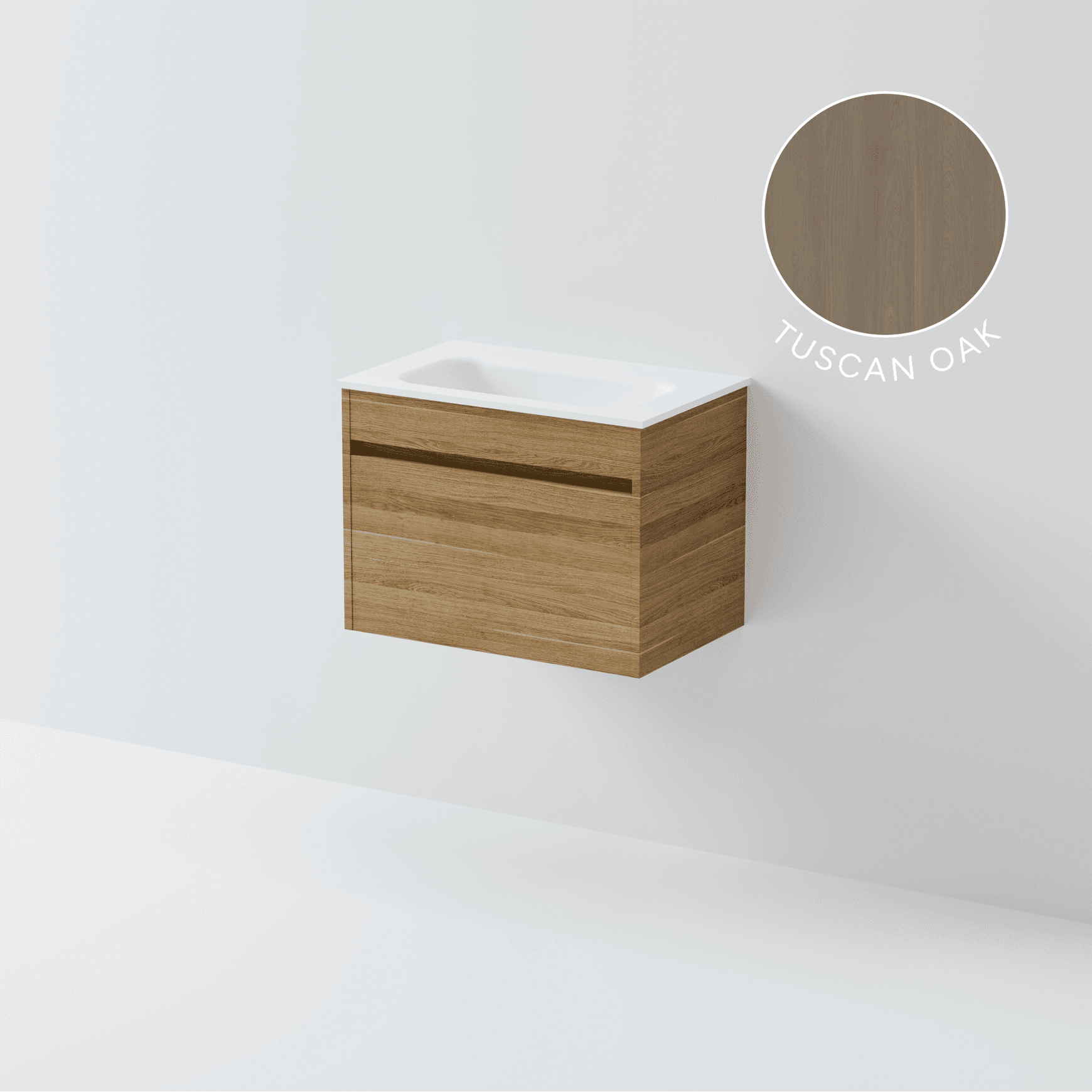 Luxe 600 Slim Wall Hung Vanity | 1 Drawer
