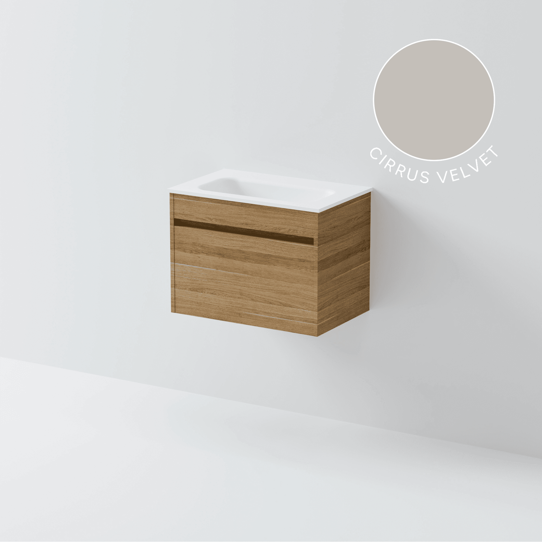 Luxe 600 Slim Wall Hung Vanity | 1 Drawer