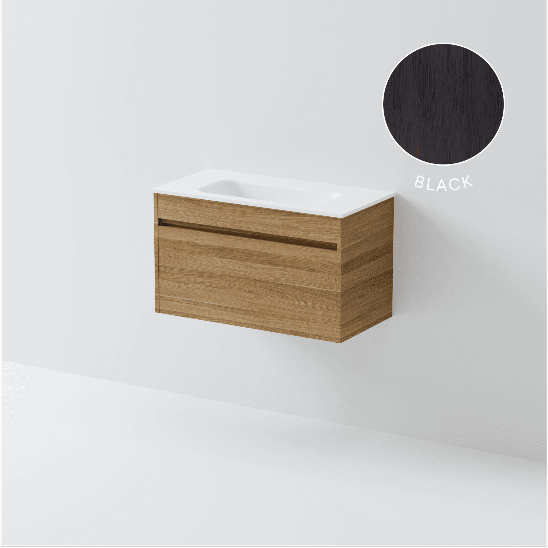 Luxe 750 Slim Wall Hung Vanity | 1 Drawer