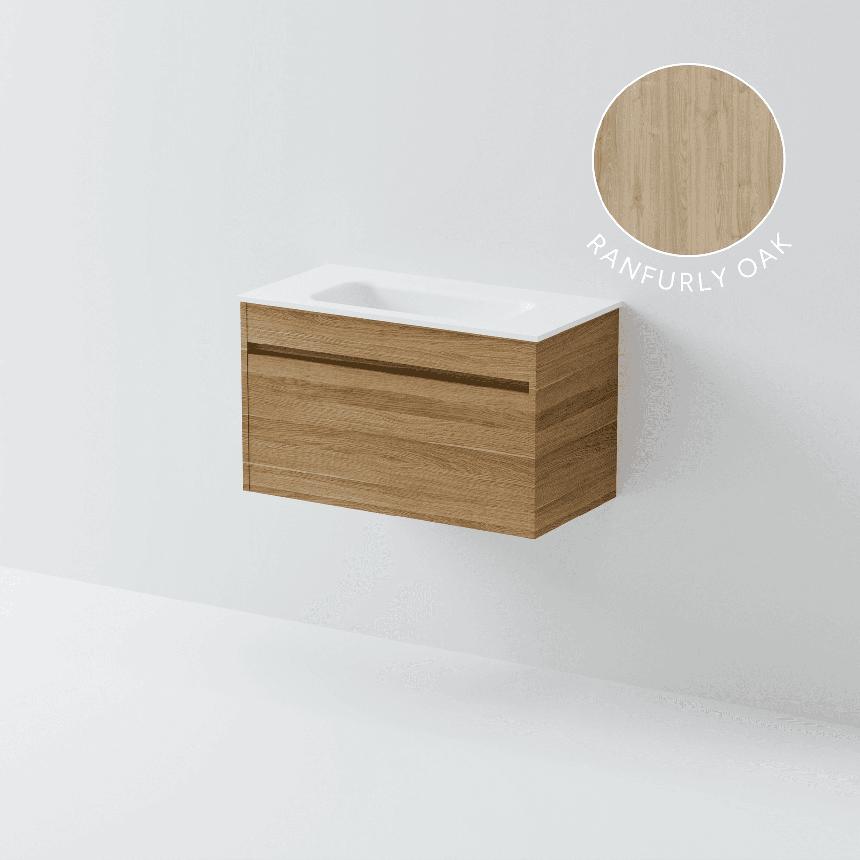 Luxe 750 Slim Wall Hung Vanity | 1 Drawer