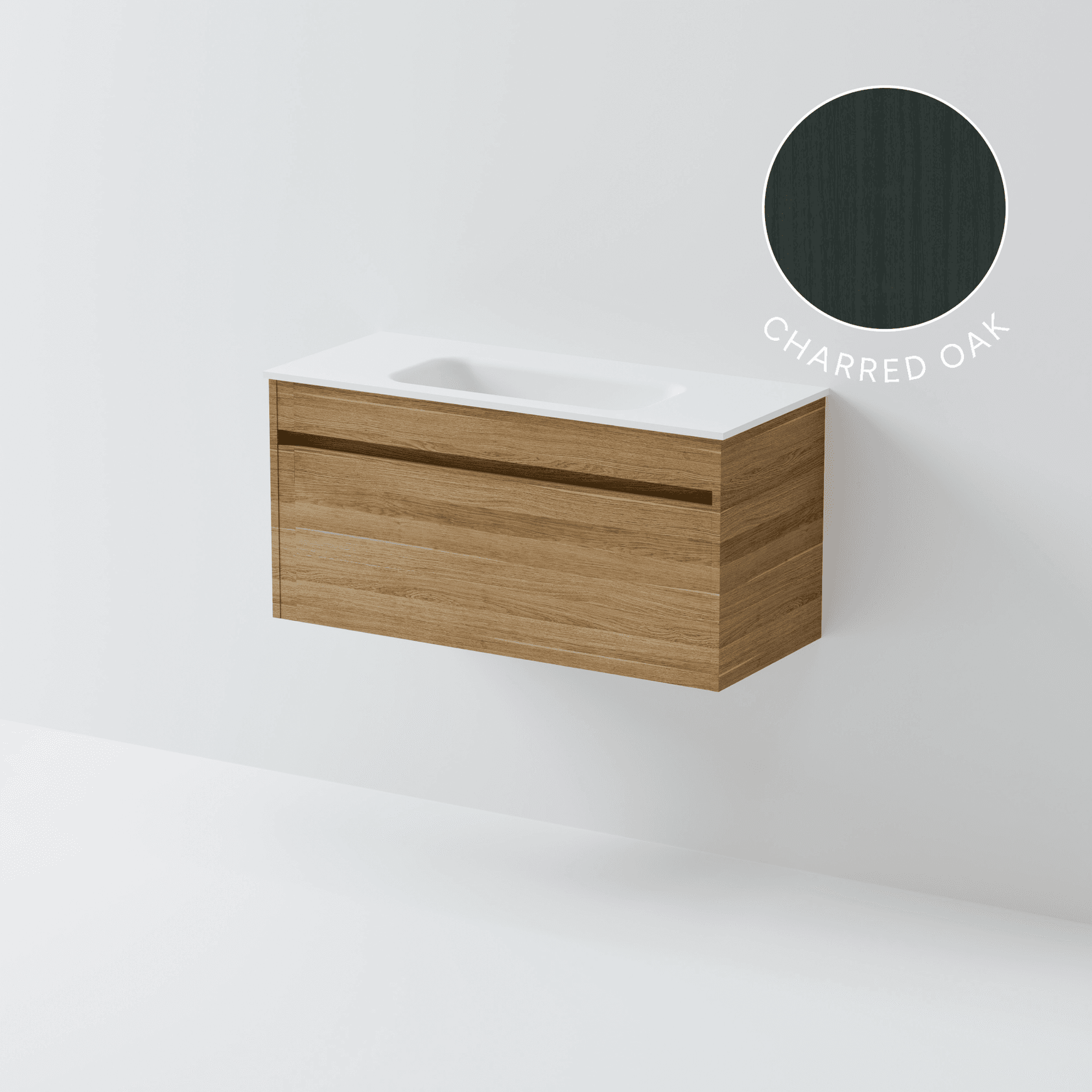 Luxe 900 Slim Wall Hung Vanity | 1 Drawer