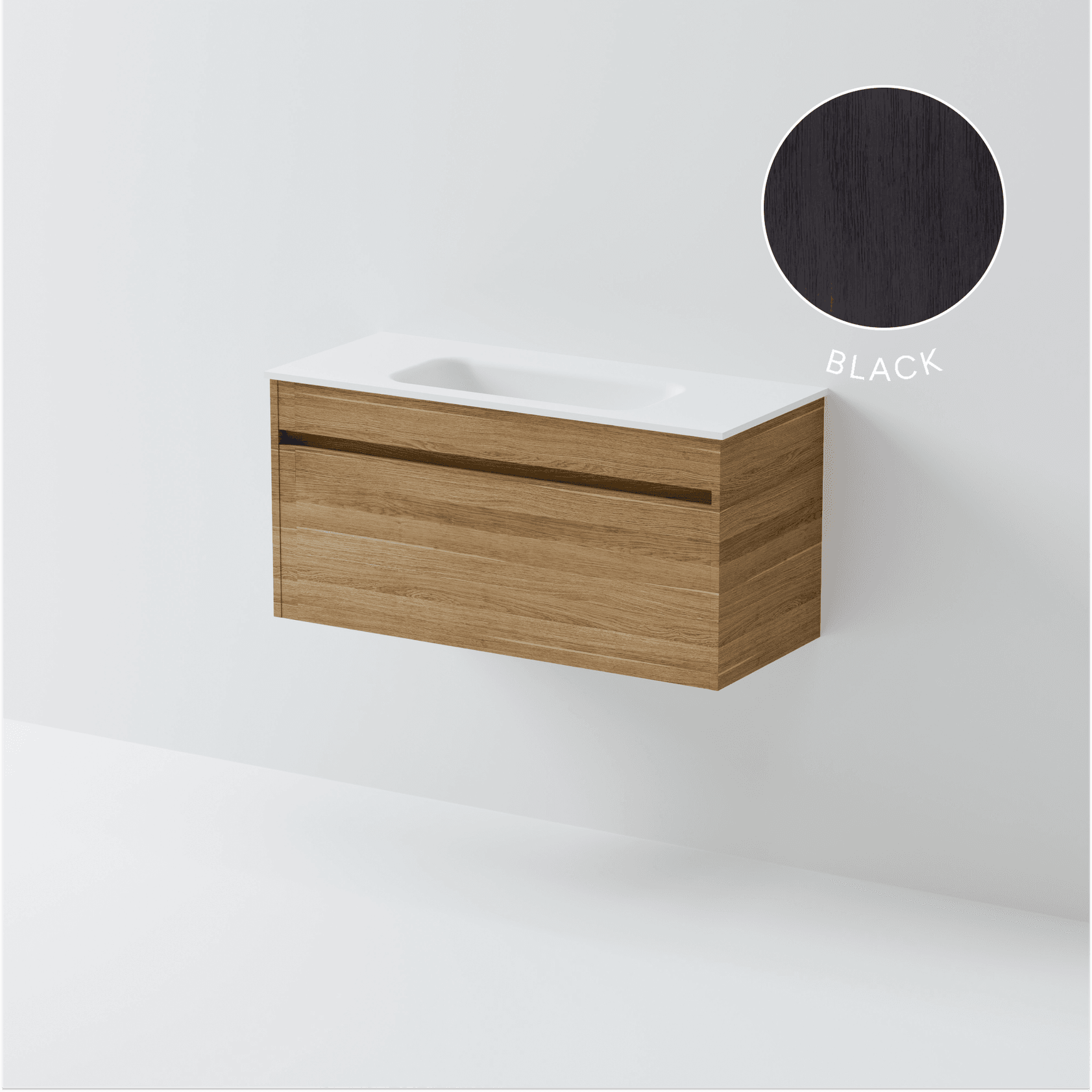 Luxe 900 Slim Wall Hung Vanity | 1 Drawer