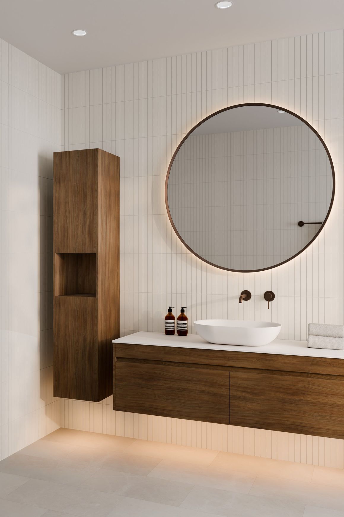 Luxe Tall Bathroom Storage Cabinet