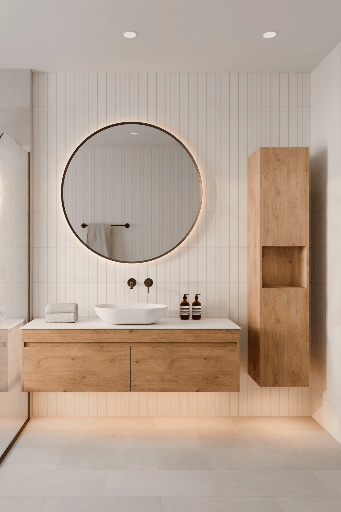 Luxe Tall Bathroom Storage Cabinet